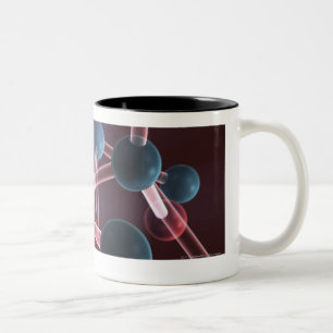 Molecular structure of caffeine Two-Tone coffee mug