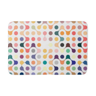 Molecular Structure Pattern Bath Mat