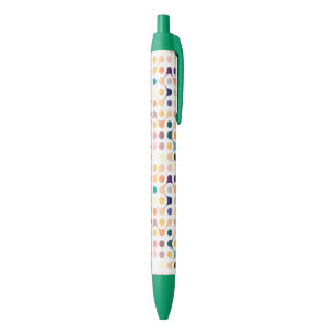Molecular Structure Pattern Black Ink Pen