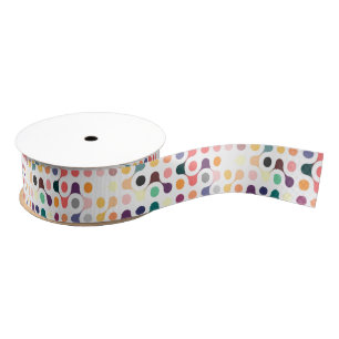 Molecular Structure Pattern Grosgrain Ribbon