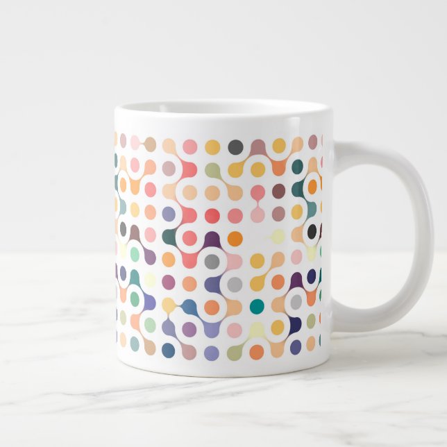 Molecular Structure Pattern Large Coffee Mug (Right)