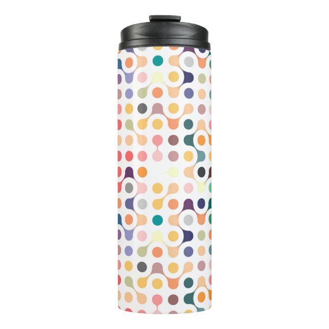 Molecular Structure Pattern Thermal Tumbler (Front)