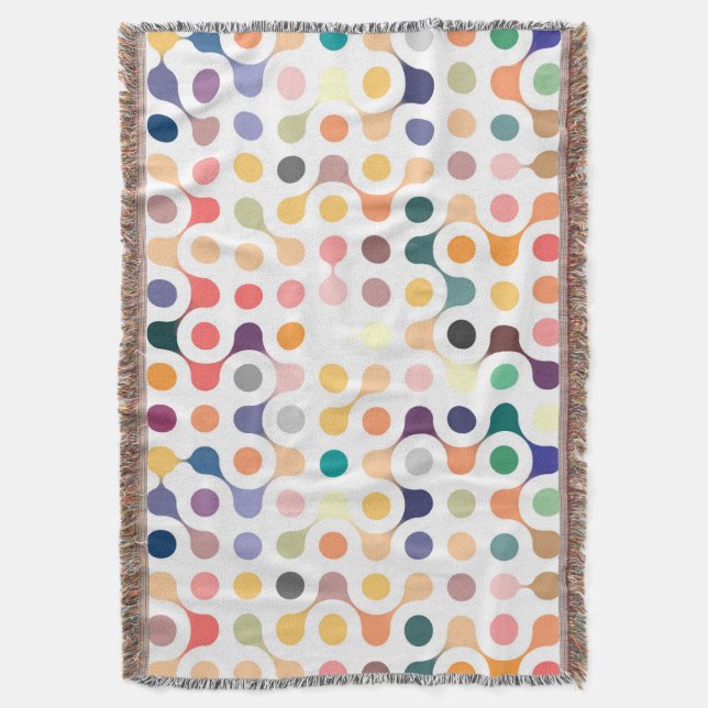 Molecular Structure Pattern Throw Blanket (Front Vertical)