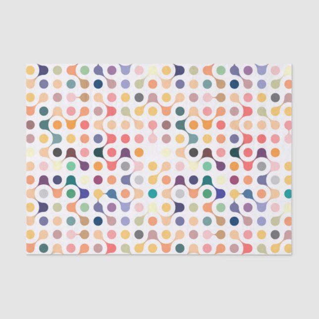 Molecular Structure Pattern Tissue Paper (Front)