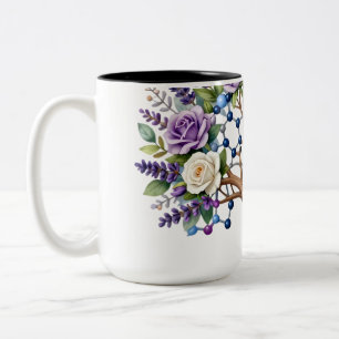 Molecular Tree of Life Chemistry and Biology Flora Two-Tone Coffee Mug