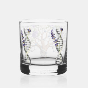 Molecular Tree of Life Chemistry and Biology Flora Whiskey Glass