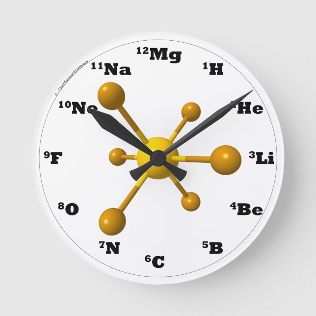 Molecule Clock - Yellow (Front)