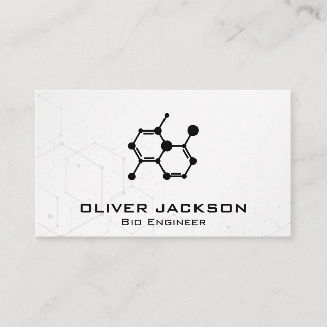 Molecule Icon | Scientist Engineer Business Card (Front)
