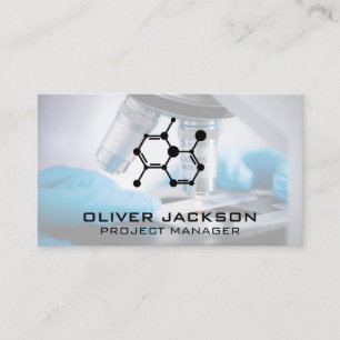 Molecule Icon   Scientist Microscope Business Card