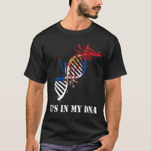 Molecule It's In My DNA Serbian Flag Serbian Roots T-Shirt