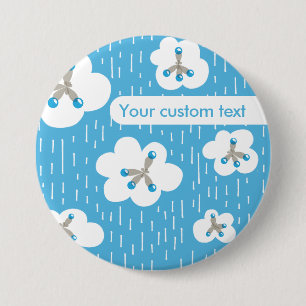 Molecule Pattern Organic Chemistry Orange 7.5 Cm Round Badge