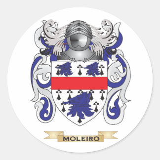 Moleiro Coat of Arms (Family Crest) Classic Round Sticker