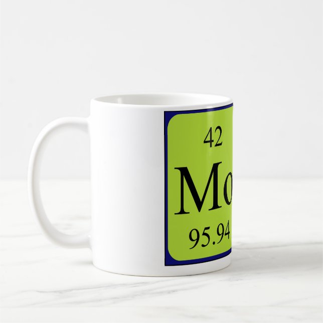 Moli periodic table name mug (Left)