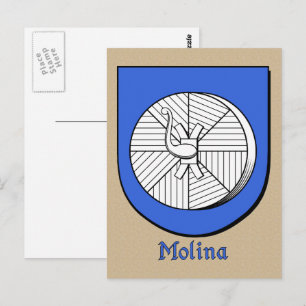 Molina Ancestral Heraldic Shield Postcard