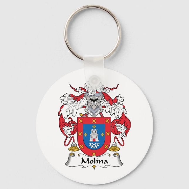 Molina Family Crest Key Ring (Front)