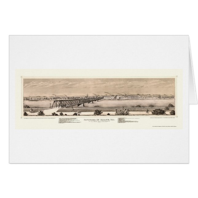 Moline, IL Panoramic Map - 1873 (Front Horizontal)