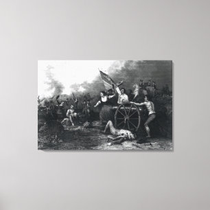 Moll Pitcher at the Battle of Monmouth Canvas Print