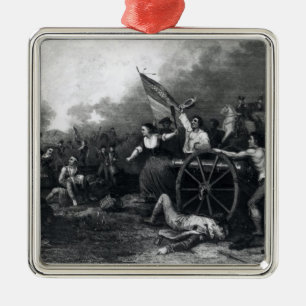 Moll Pitcher at the Battle of Monmouth Metal Tree Decoration