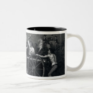 Moll Pitcher at the Battle of Monmouth Two-Tone Coffee Mug