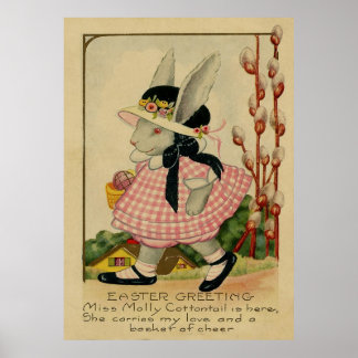 Molly Cottontail Easter Poster