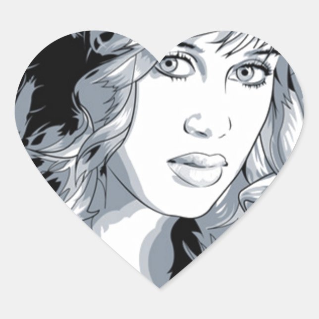 Molly Cyrus Hot Chick Heart Sticker (Front)