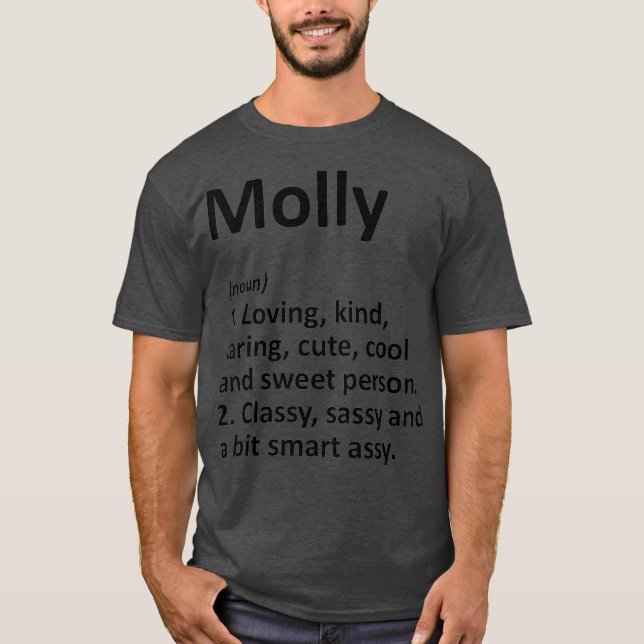 MOLLY Definition Personalised Name Funny Gift T-Shirt (Front)
