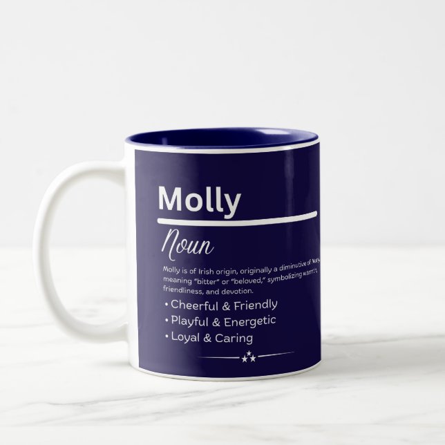 Molly, Girl Personalized Name Definition Mug (Left)