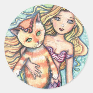 "molly harrison illustrations" classic round sticker