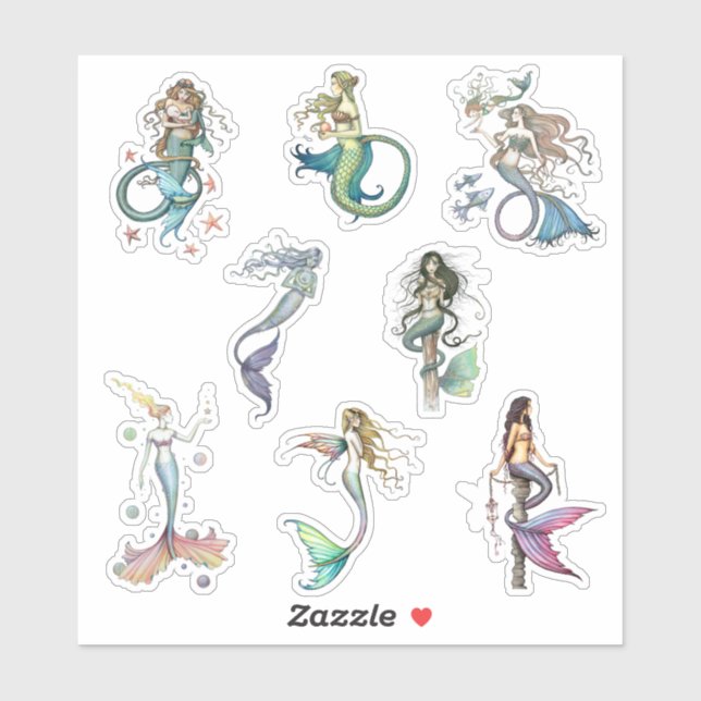 Molly Harrison Mermaid Art Stickers (Sheet)