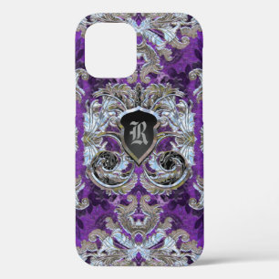 Molly Kourte Damask PRETTY Monogram iPhone 12 Case