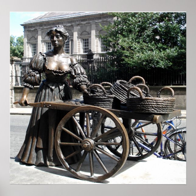 Molly Malone and Wheelbarrow Ireland Poster (Front)