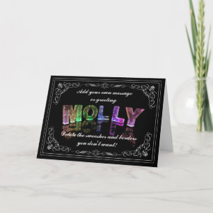 Molly -  Name in Lights greeting card (Photo)