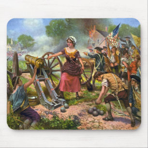 Molly Pitcher firing cannon at Battle of Monmouth Mouse Mat