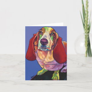 Molly the Basset Therapy Dog Card by Ron Burns