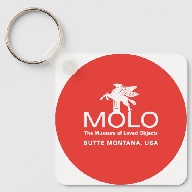 Molo white horse key ring (Front)
