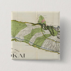 Molokai, Hawaii 15 Cm Square Badge