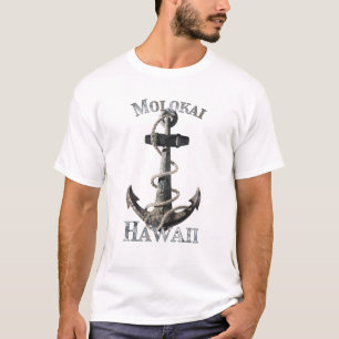 Molokai Hawaii Vacation Nautical Anchor Sailing T-Shirt