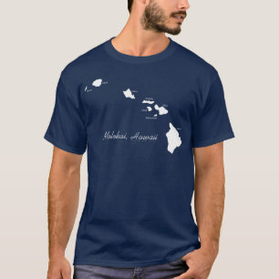 Molokai Hawaii With Hawaiian Islands T-Shirt