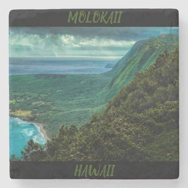 MOLOKAII HAWAII STONE COASTER (Front)