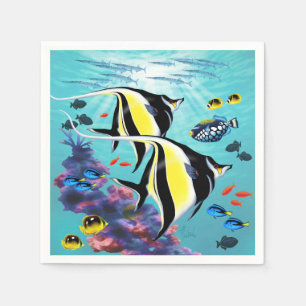 Molokini Cove Hawaiian Angel Fish Tropical Napkin