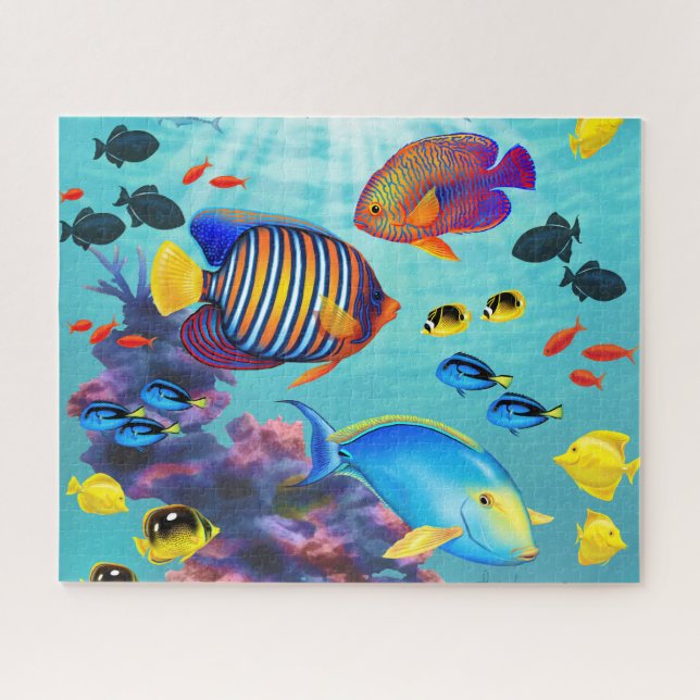 Molokini Cove Hawaiian Tropical Fish Jigsaw Puzzle (Horizontal)