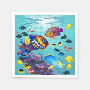 Molokini Cove Hawaiian Tropical Fish Napkin