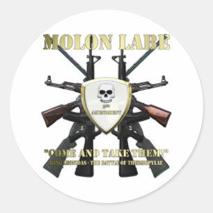 Molon Labe - 2nd Amendment Classic Round Sticker