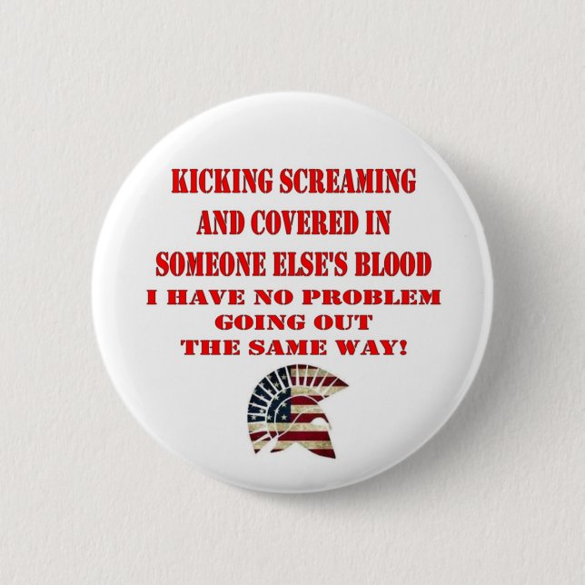 MOLON LABE 6 CM ROUND BADGE (Front)