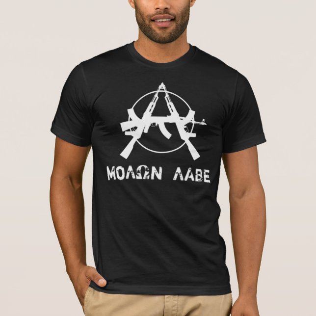Molon Labe Anarchy Guns T-Shirt (Front)