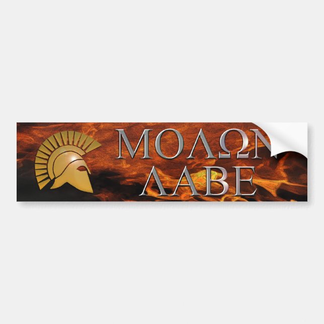 Molon Labe Bumper Sticker (Front)