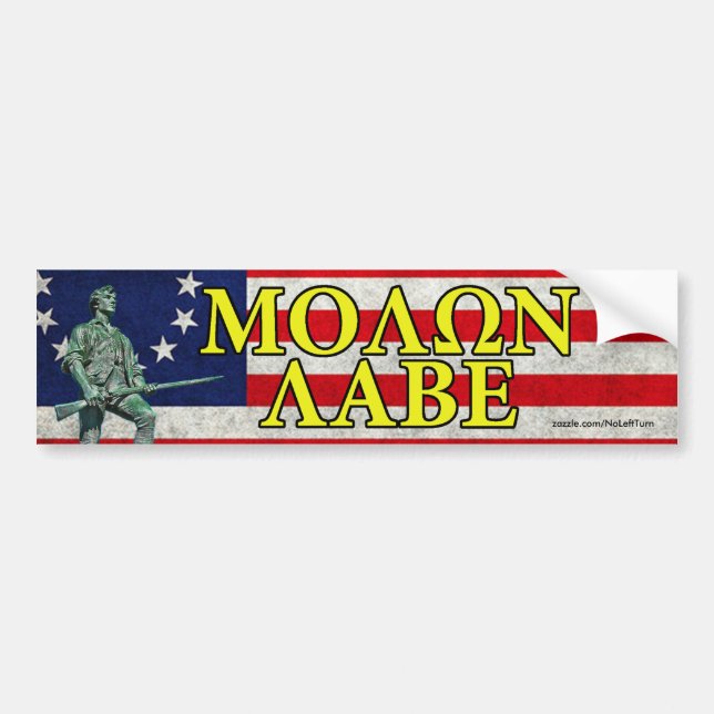 Molon Labe Bumper Sticker (Front)