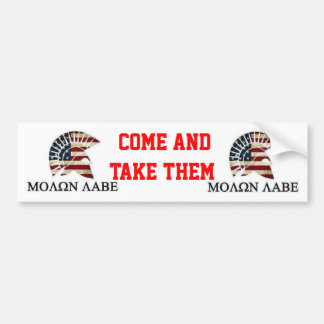 MOLON LABE BUMPER STICKER