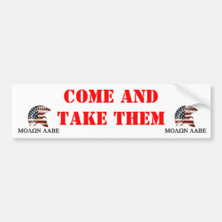 MOLON LABE BUMPER STICKER