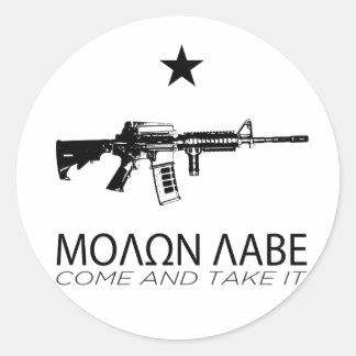 Molon Labe - Come And Take It Classic Round Sticker